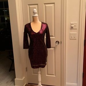 Express red sequin dress sz 0